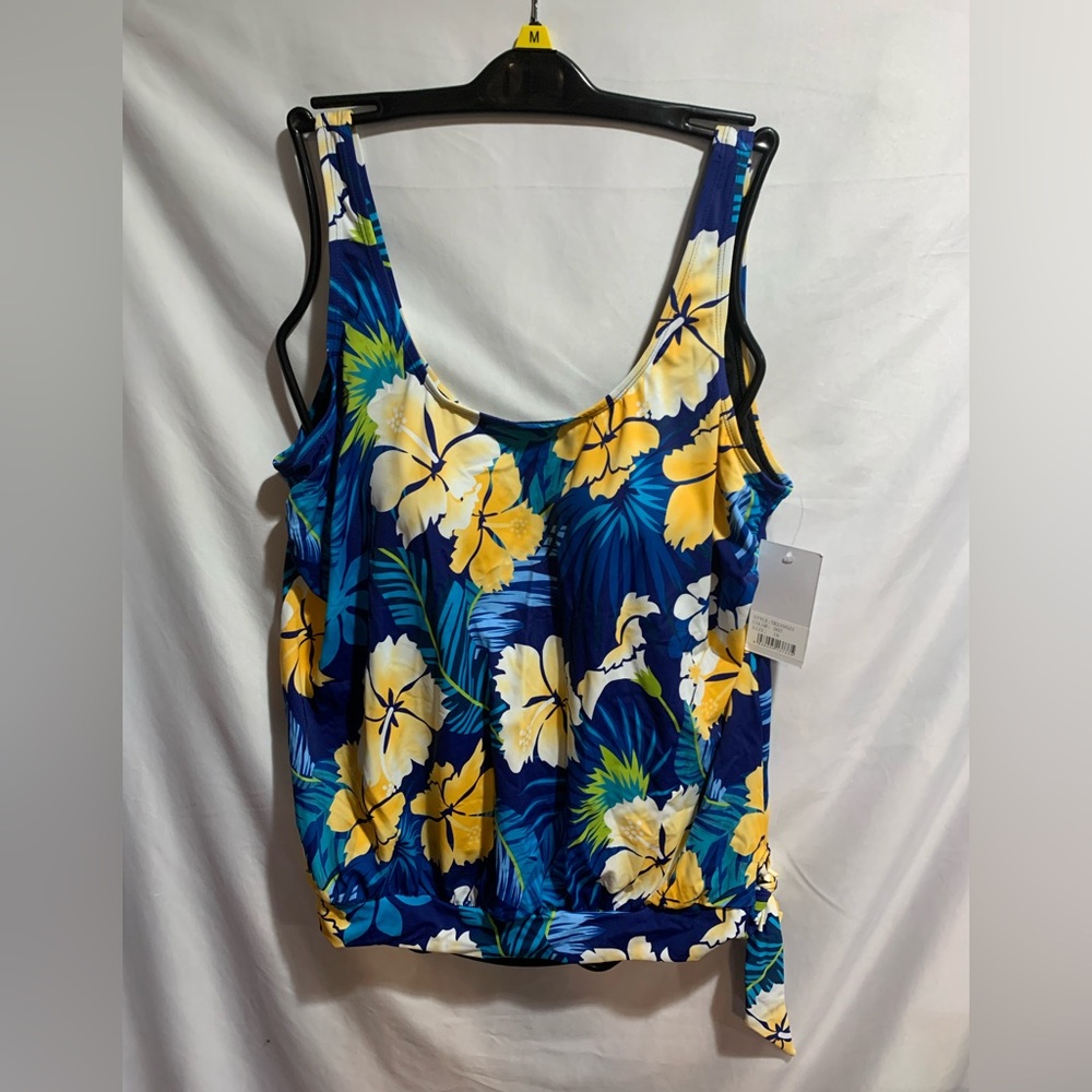 Plus sized women’s Tankini top features by